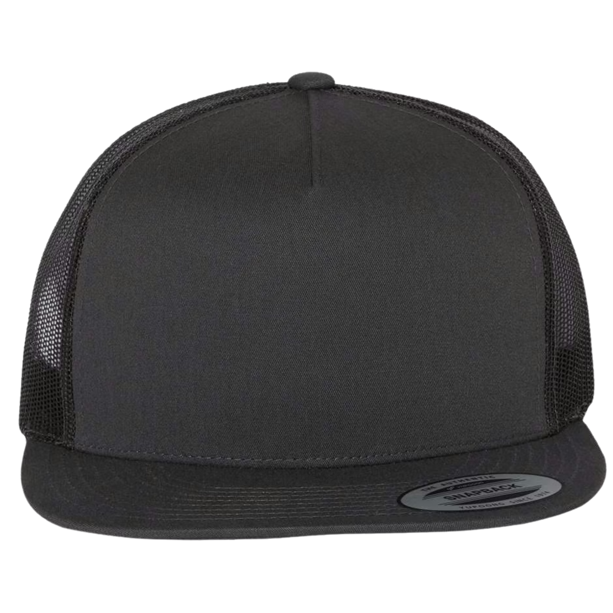 5‑Panel Flat Bill Trucker Cap