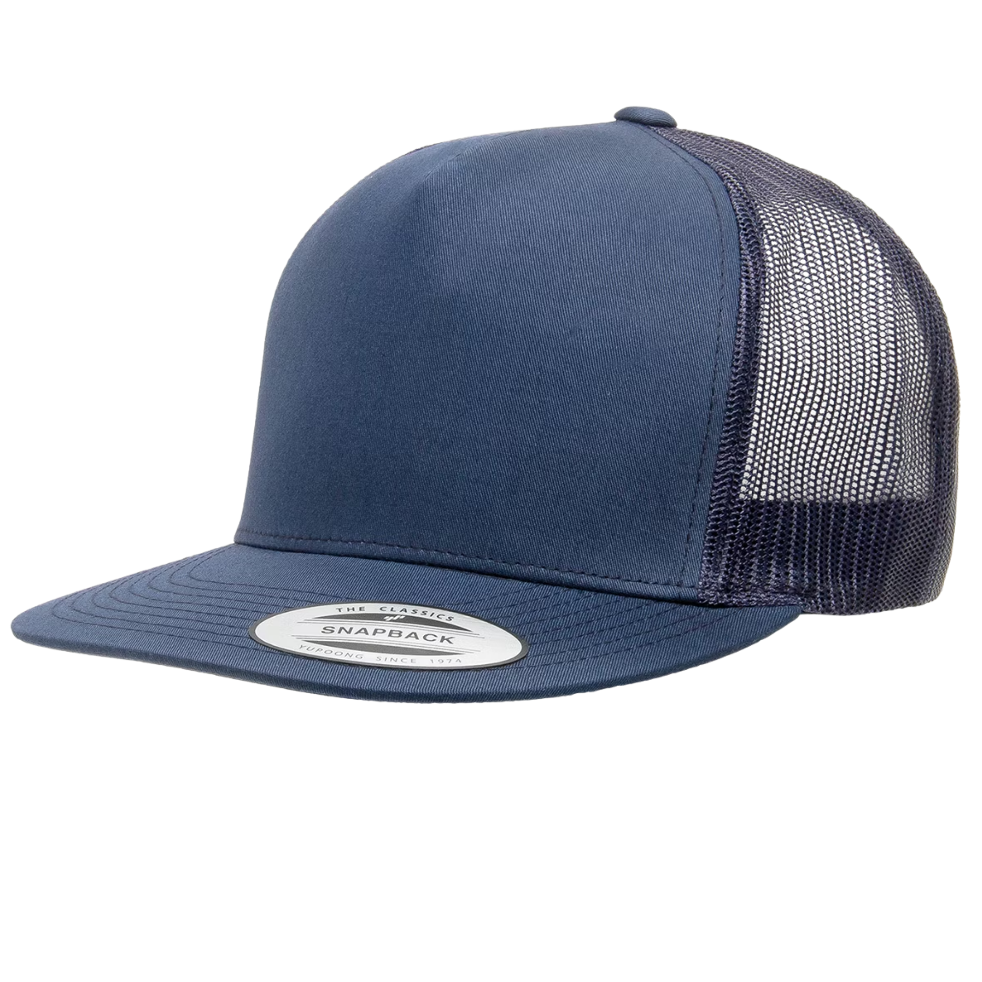 5‑Panel Flat Bill Trucker Cap