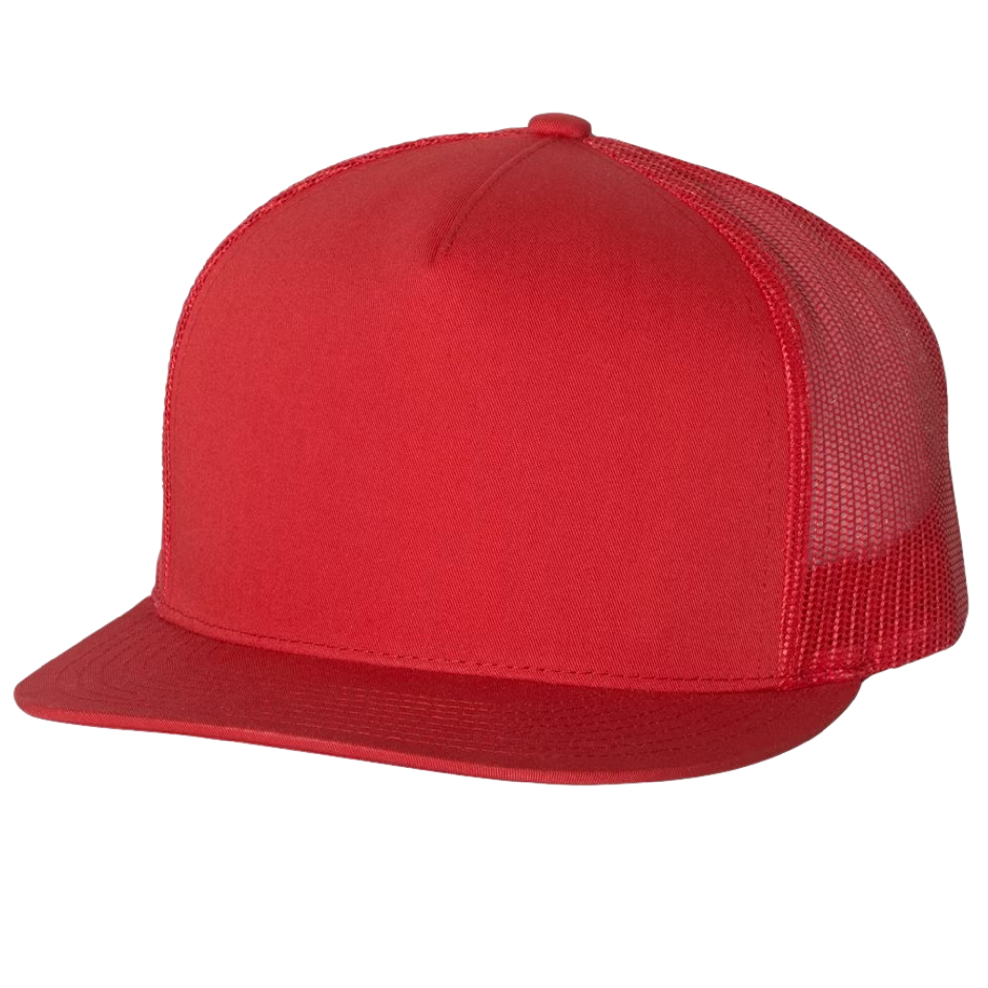 5‑Panel Flat Bill Trucker Cap