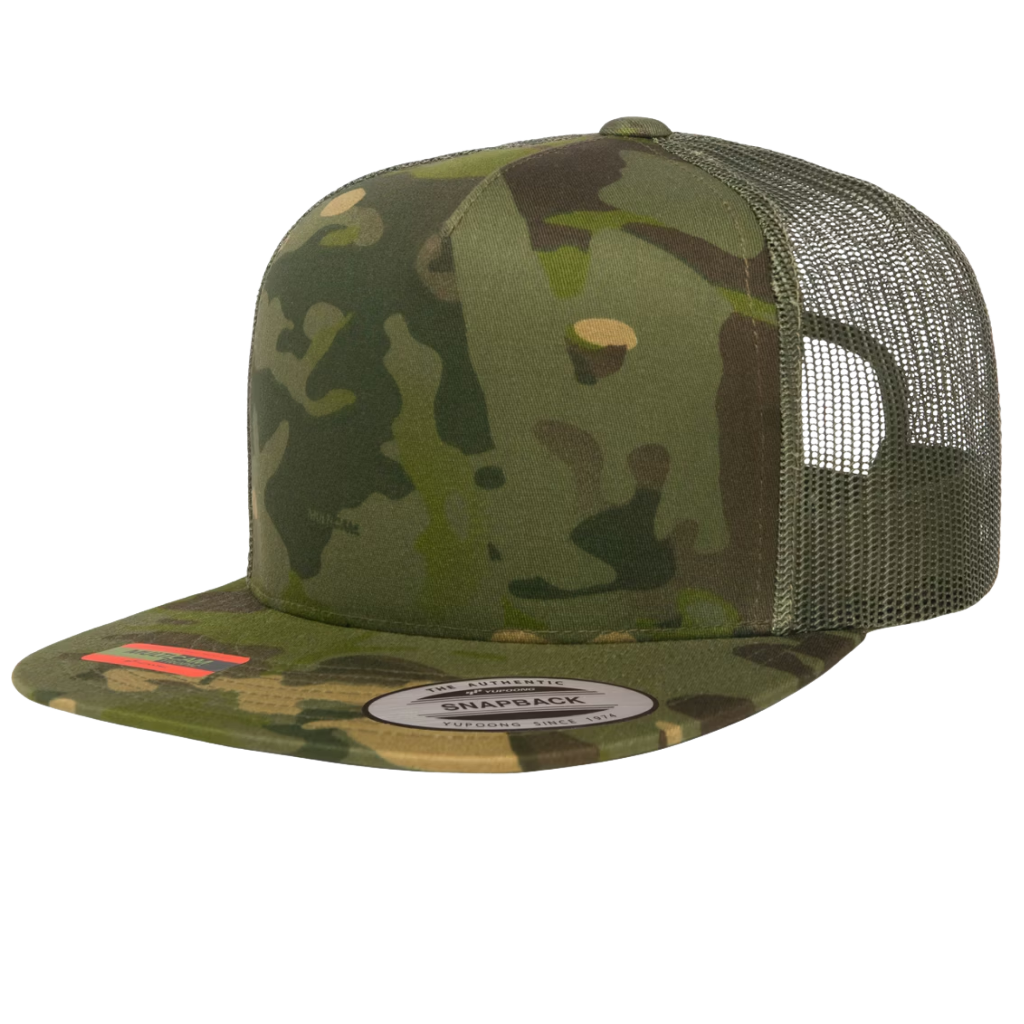 5‑Panel Flat Bill Trucker Cap