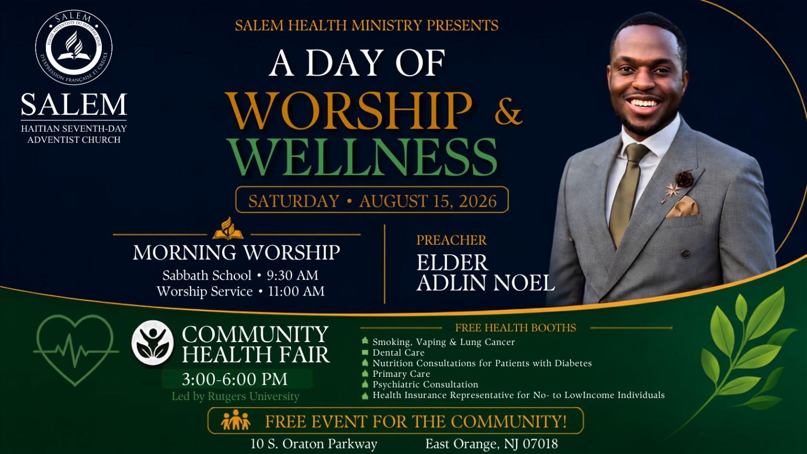 Salem Haitian Will host A Day of Worship and Wellness