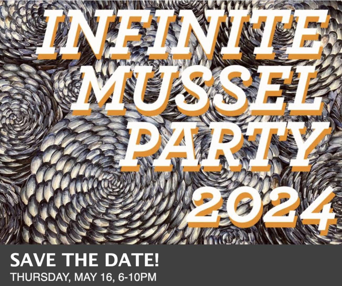 The infinite Mussel Party is back! Join us at the RETI Field Station, hosted by GBX~, for a night on the Gowanus Bay. 

Save the date! Thursday, May 16th, from 6 to 10pm

🎟: Don't forget to reserve your tickets! Link in bio.