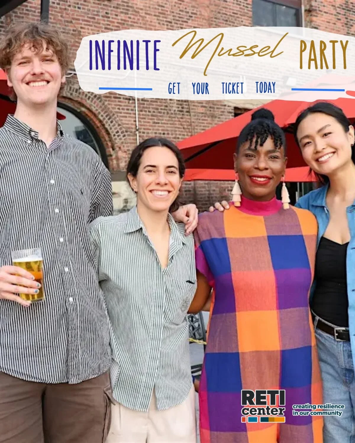 Dive into summer at RETI Center&rsquo;s Annual Infinite Mussel Party! 🌅🌊🌅

Join us for great company and a fresh mussel menu crafted by a rising star chef, all while celebrating a year of community-powered climate work. Tickets 🎟️ are limited and