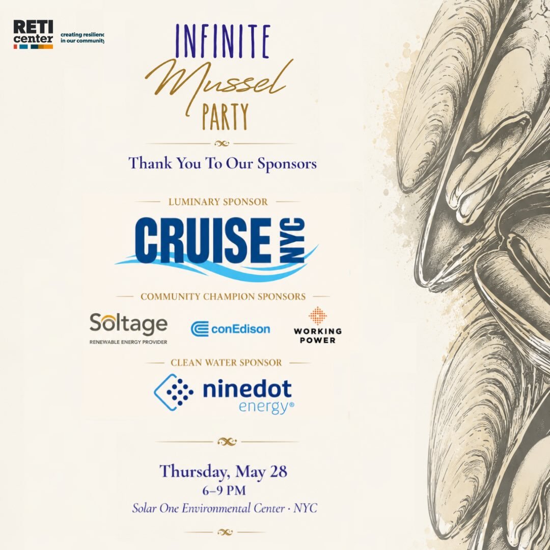 May 28th is almost here &mdash; mark your calendars 🌊

Infinite Mussel Party brings together artists, educators, clean energy leaders, workforce graduates, and community builders who believe New York&rsquo;s future must be resilient, equitable, and 