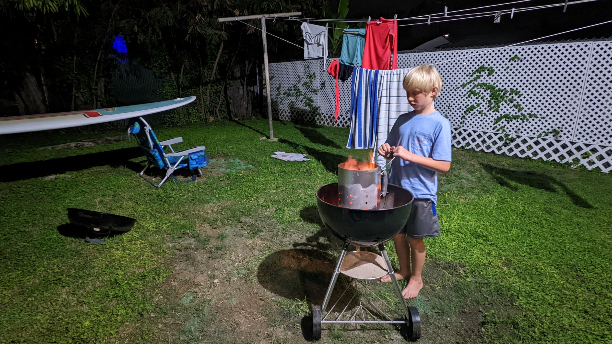  Budding Grillmaster on the Charcoal Weber Kettle 