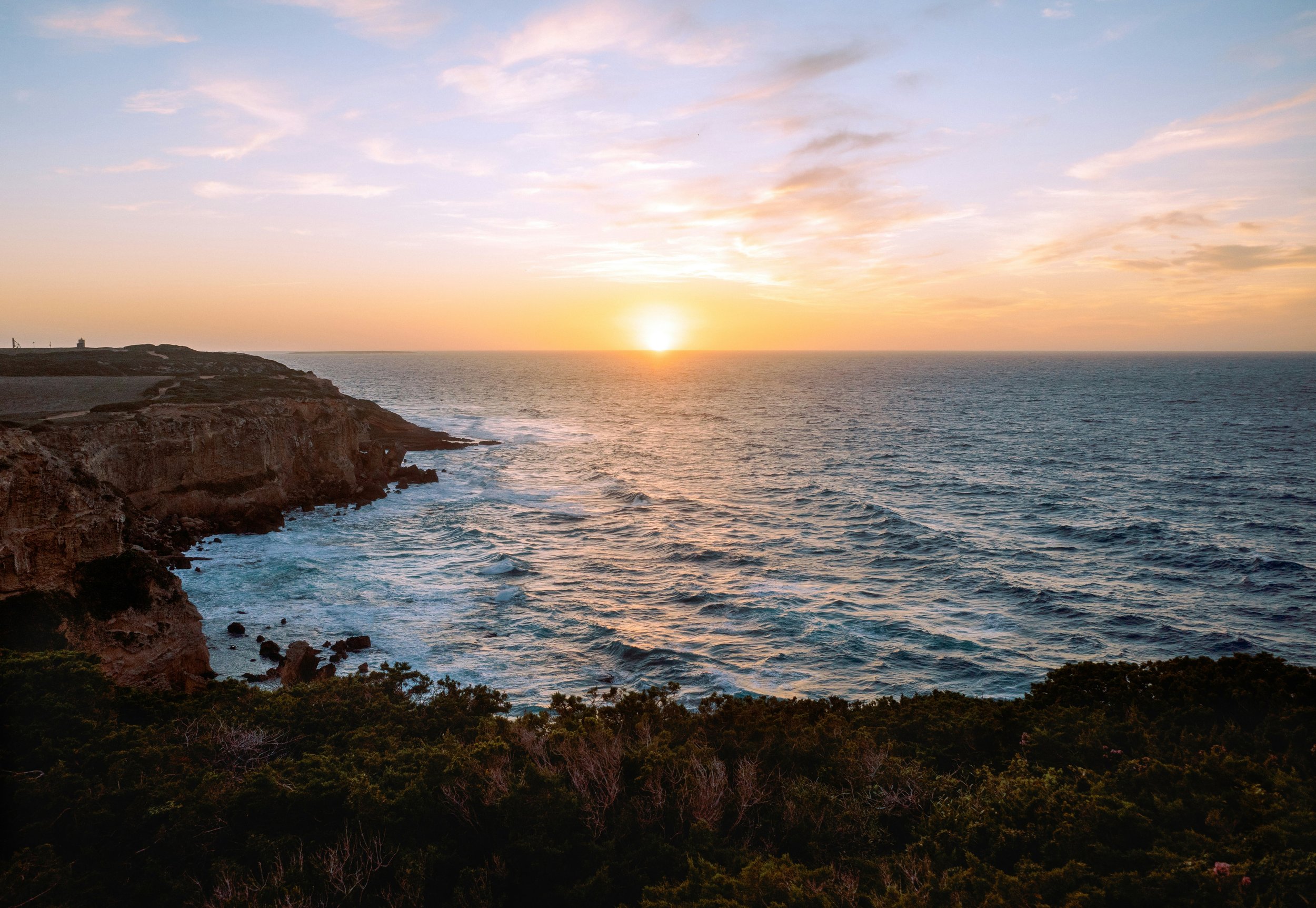 Atardecer en el mar
