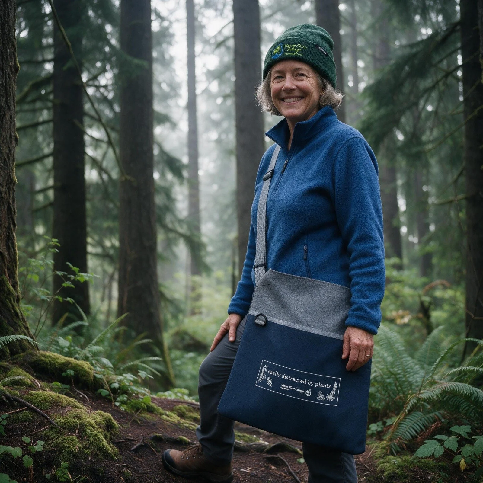 Crossbody Field Bag ("Easily distracted by plants" design)