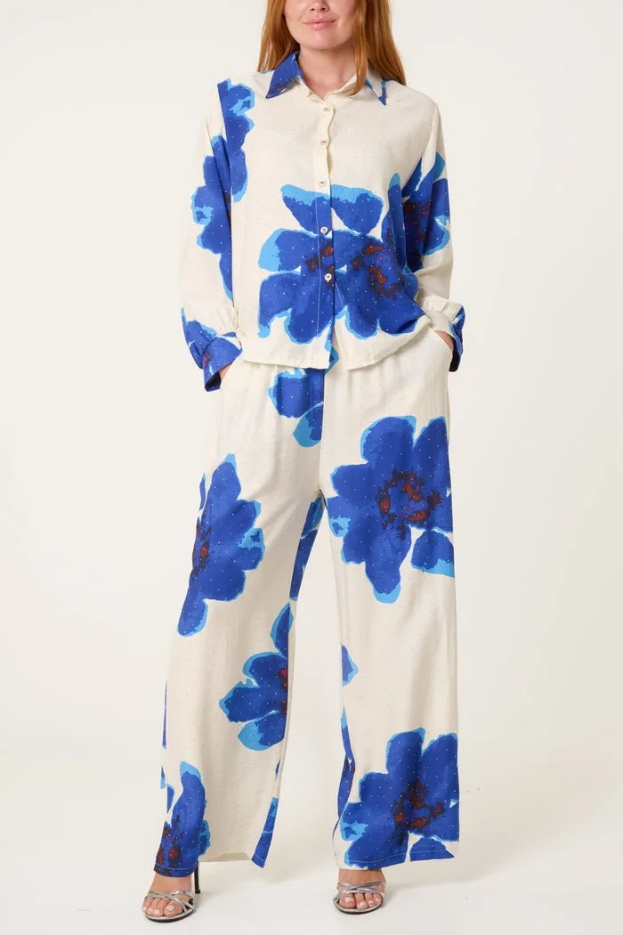 SHONA FLORAL PRINT, EMBELLISHED CO-ORD - 2 COLOURS