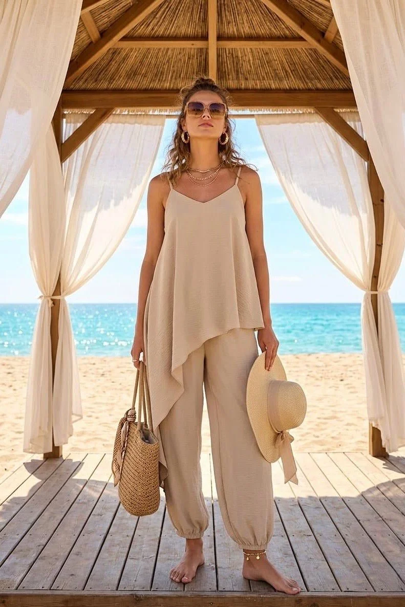 SUZIE ASYMMETRIC CAMI CO-ORD - 8 COLOURS