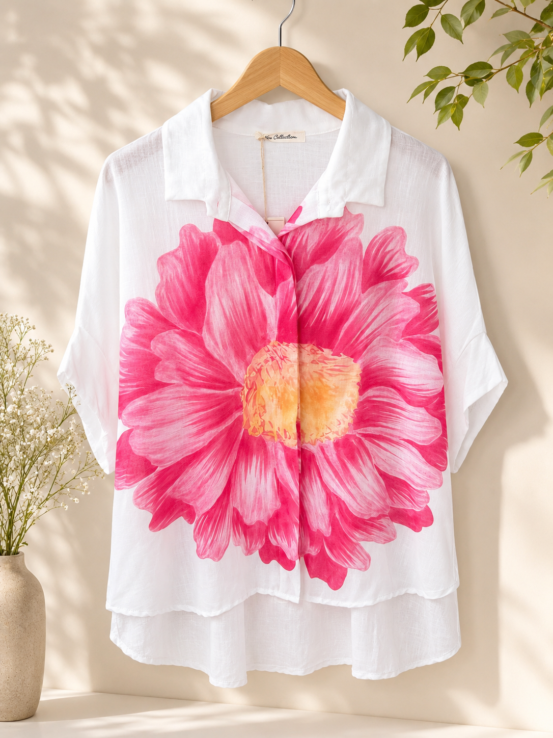 CAMILLIA FLORAL LINEN SHIRTS - 2 COLOURS