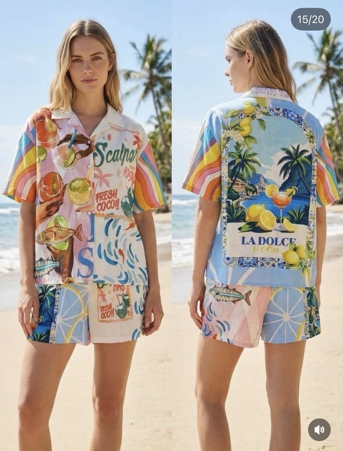 SOLEIL SHIRT & SHORTS CO-ORD - 7 DESIGNS