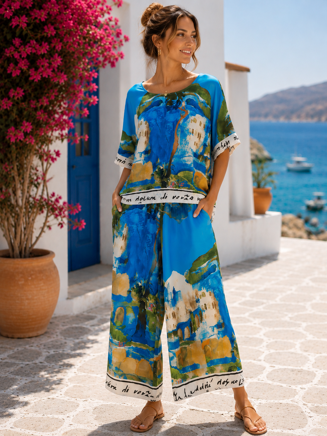 MYKONOS TOP & TROUSER CO-ORDS - 10 COLOURS
