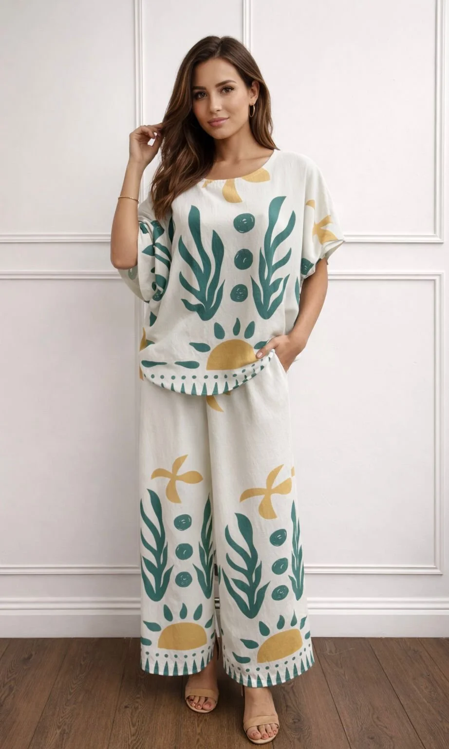 KATIE OCEAN PRINT CO-ORDS - 2 COLOURS