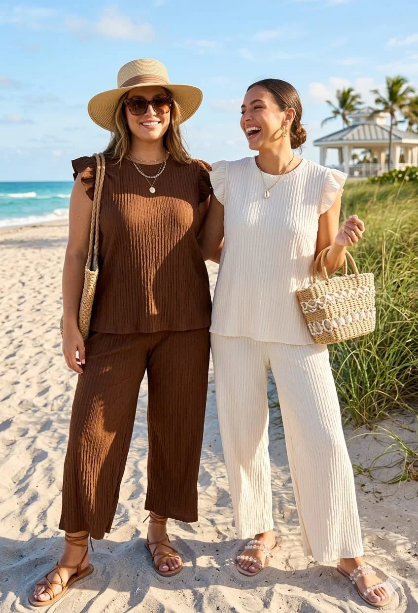 GABBI FRILL SLEEVE PLEATED CO-ORD - 7 COLOURS