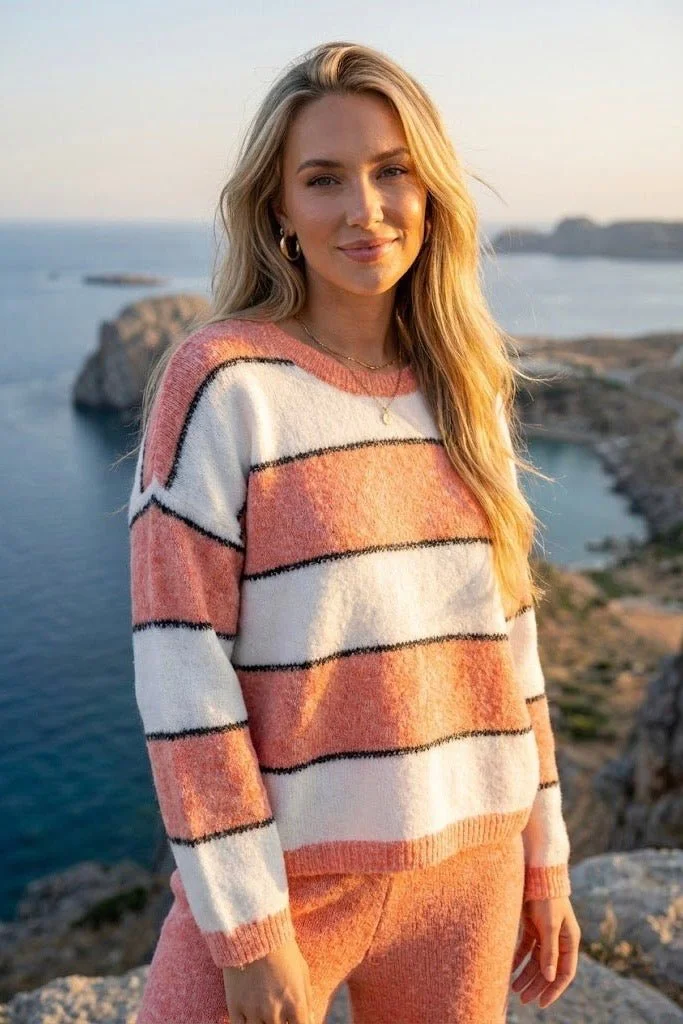 LEANNE STRIP KNIT JUMPER - 6 COLOURS