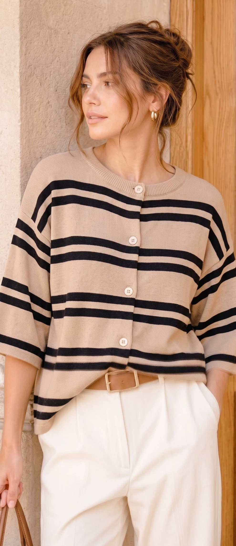 DIXIE STRIPE SOFT KNIT CARDIGAN - 4 COLOURS