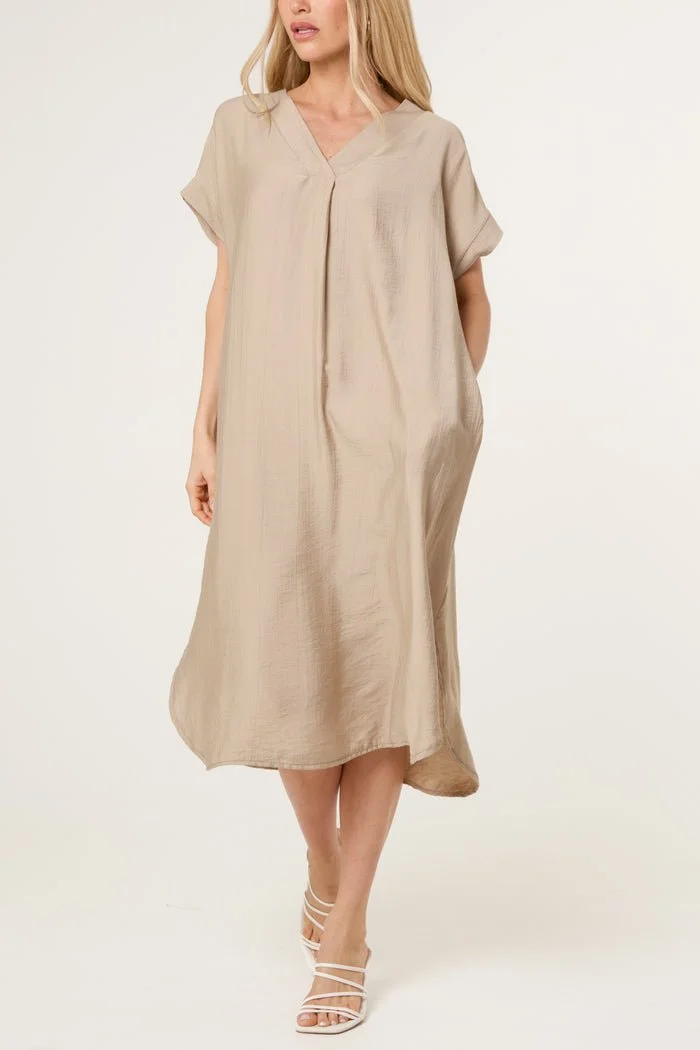 TRACEY V NECK DRESS - 7 COLOURS