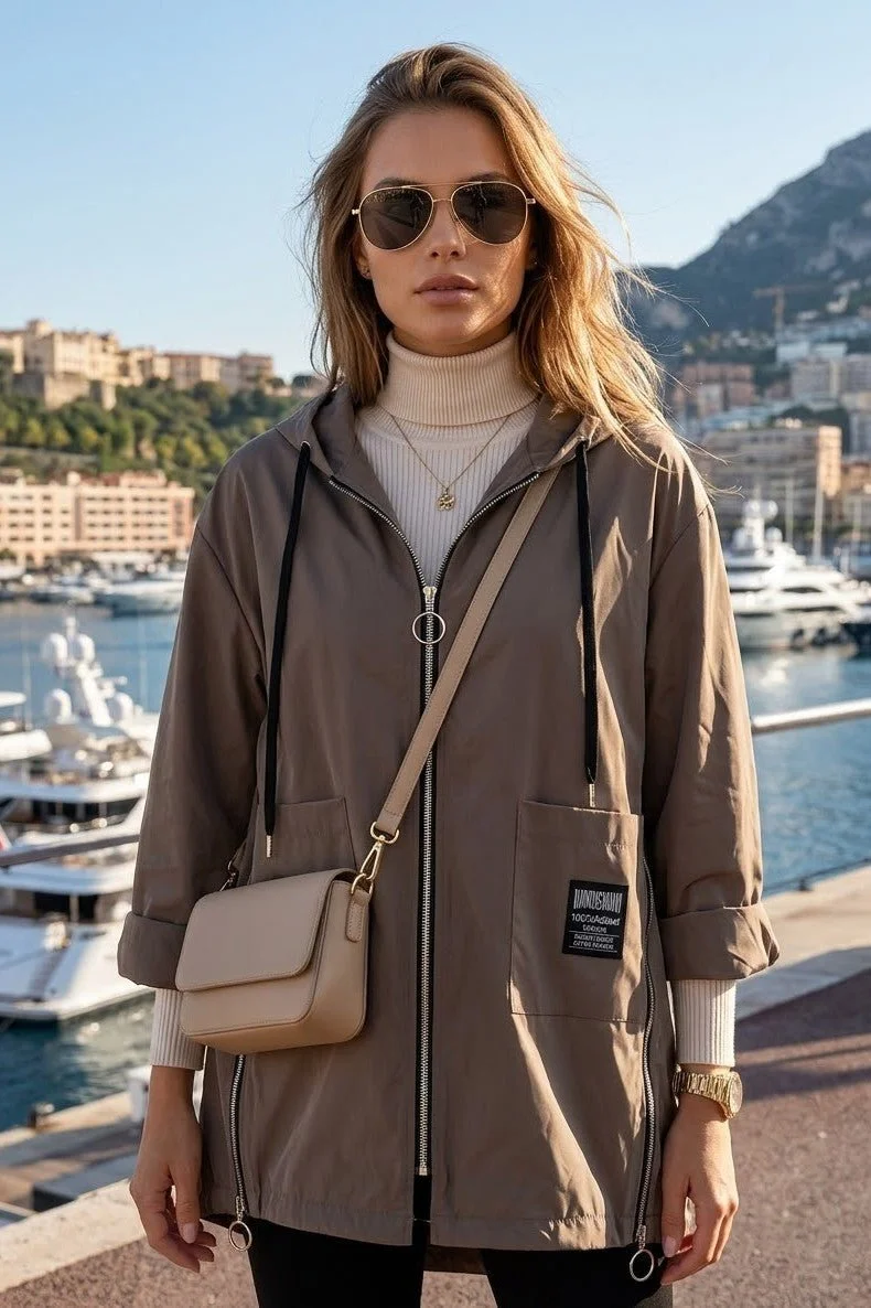 LESLEY HOODIED RAIN COAT - 5 COLOURS