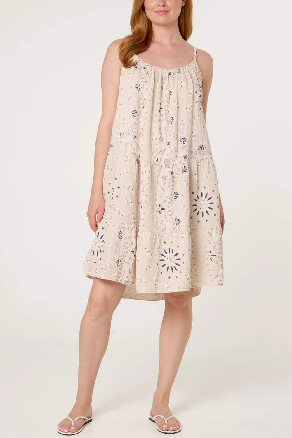 NADINE BANDANA CHEESECLOTH  DRESS - 11 COLOURS