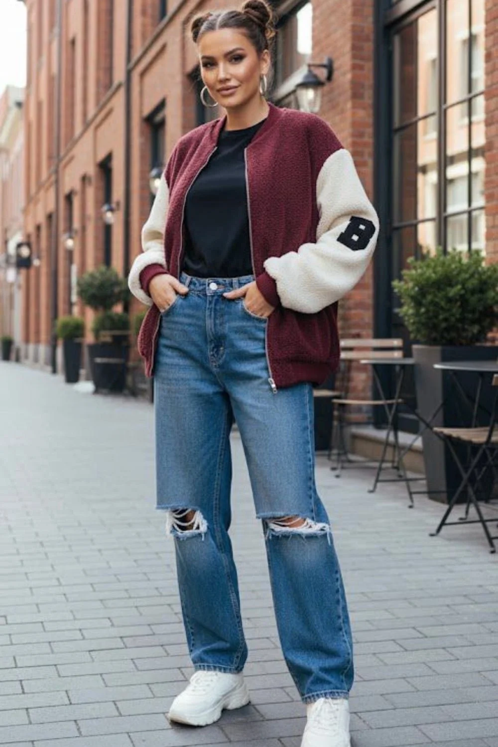 TEDDI BOUCLE BOMBER - 4 COLOURS
