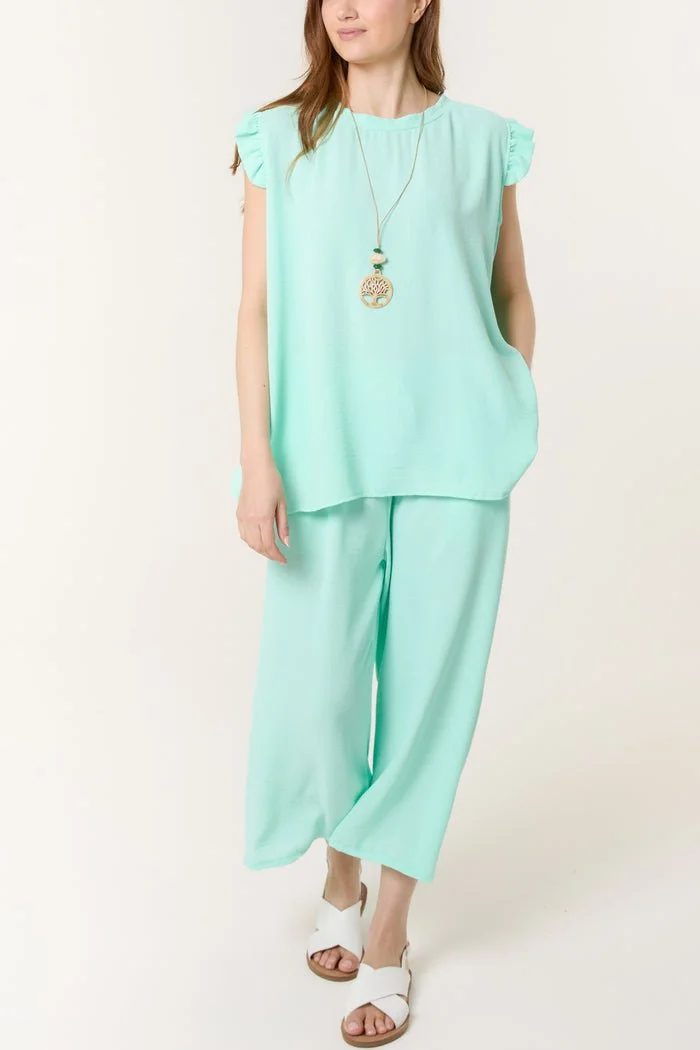 HARMONY CULOTTE NECKLACE CO-ORD - 21 COLOURS