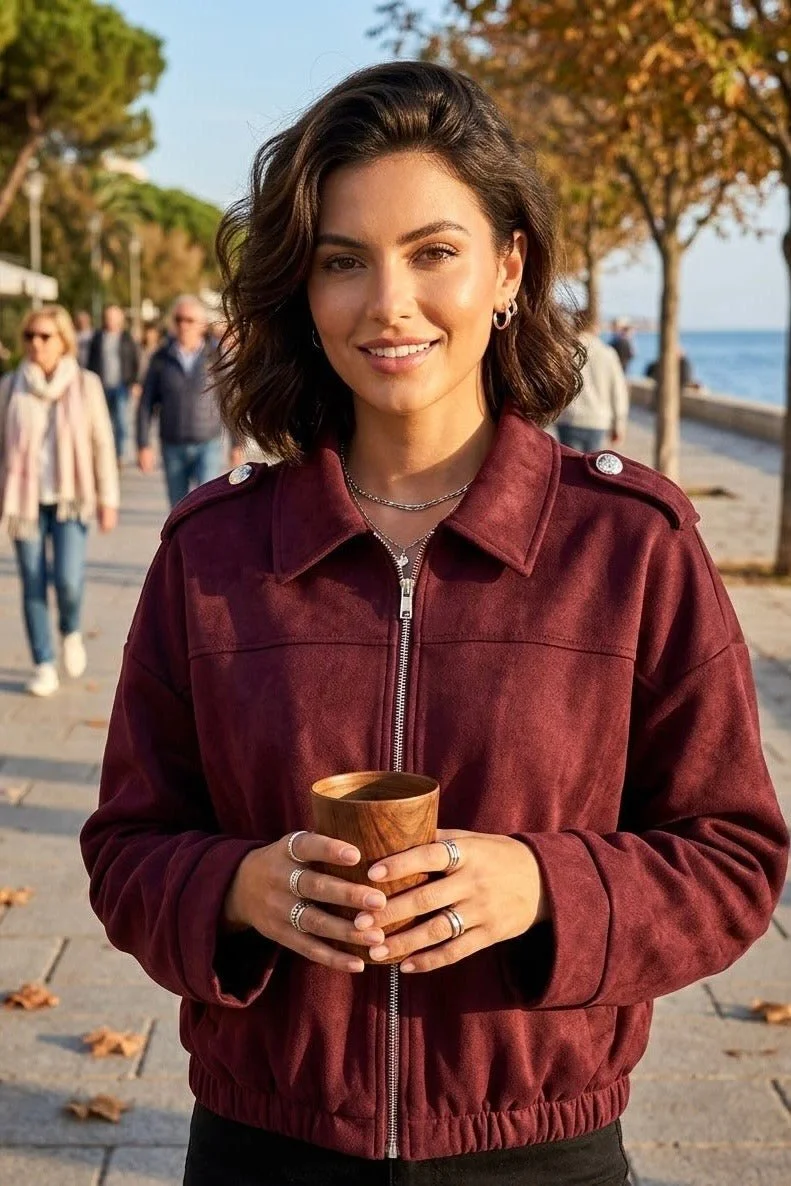 LAVON SUEDE SHOULDER BUTTON JACKETS - 5 COLOURS