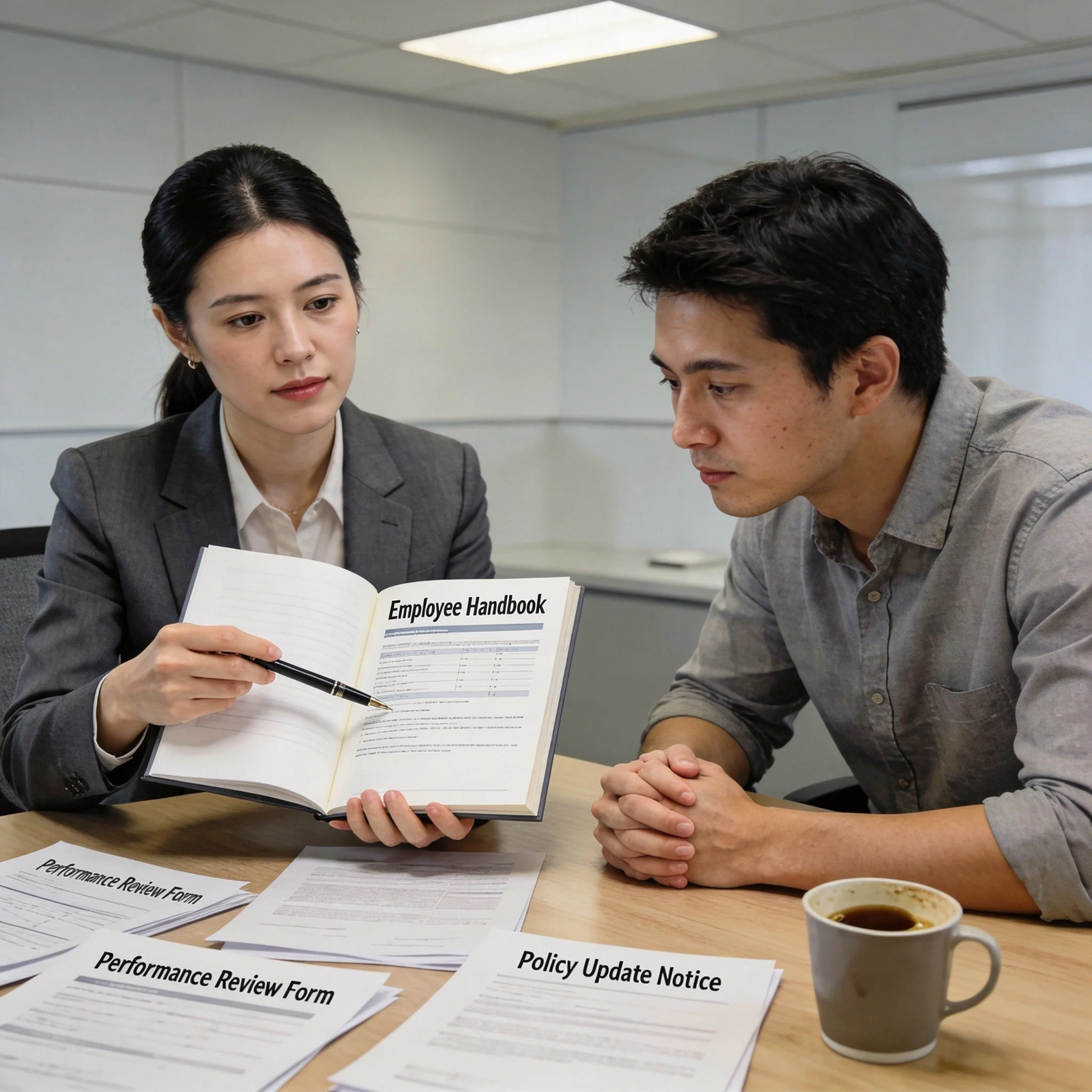「Acknowledgment への従業員サイン」