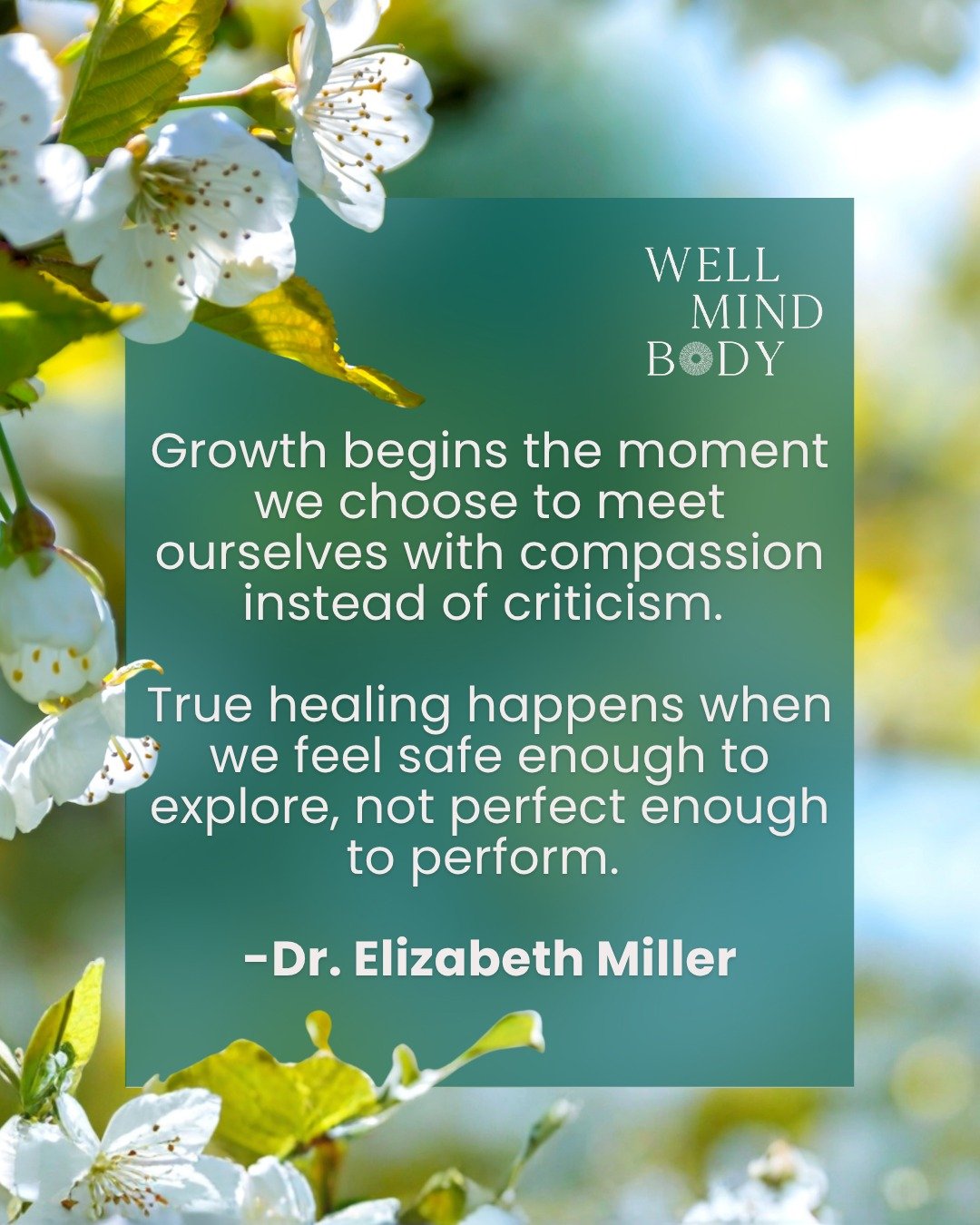 Spring has arrived, a season of blooming, healing, and self care. Healing is not about chasing perfection. It begins when we feel safe enough to be honest, vulnerable, and truly ourselves. At Well Mind Body, real growth blossoms through connection wi