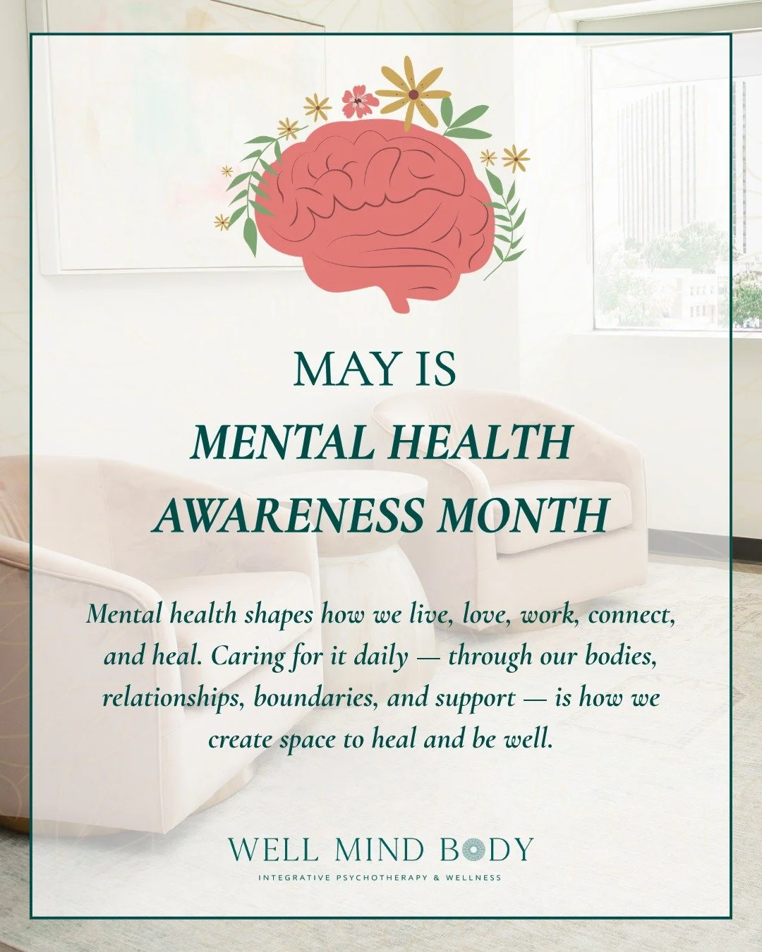 Mental Health Awareness Month is a reminder that we all carry things people may not see.

Stress, grief, anxiety, burnout, relationship challenges, and life transitions can show up quietly, in our bodies, our sleep, our patience, our energy, and the 