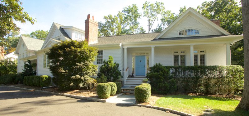 Exterior of home designed by Charlottesville, Virginia architect, Liz Sloan.