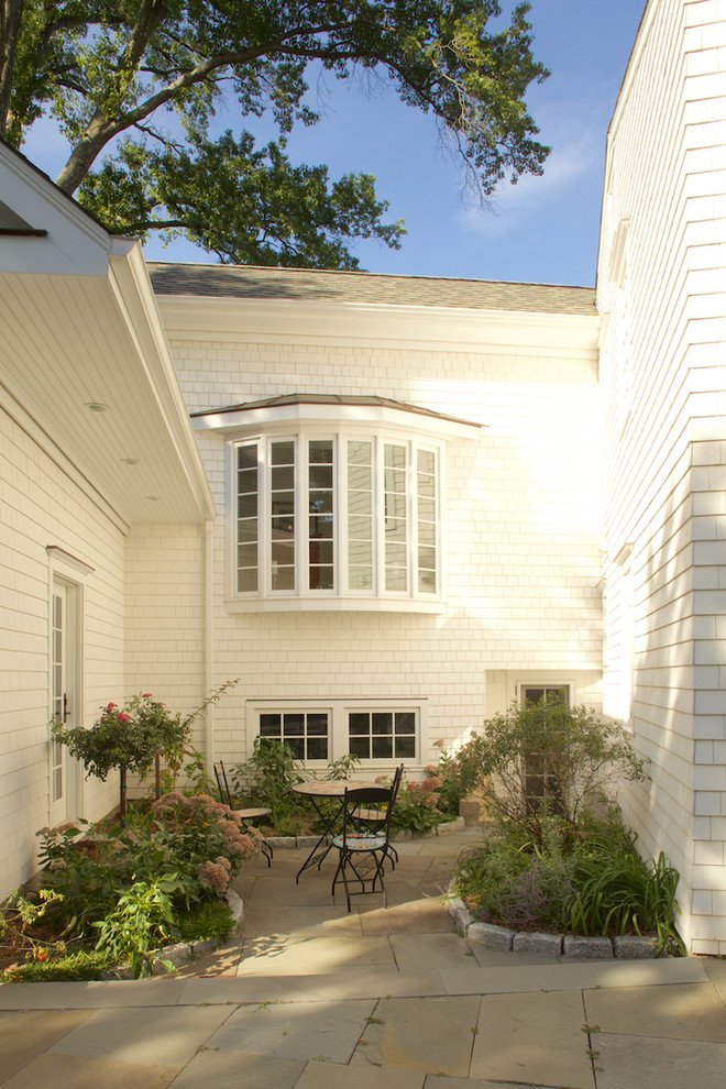 Exterior of home designed by Charlottesville, Virginia architect, Liz Sloan.
