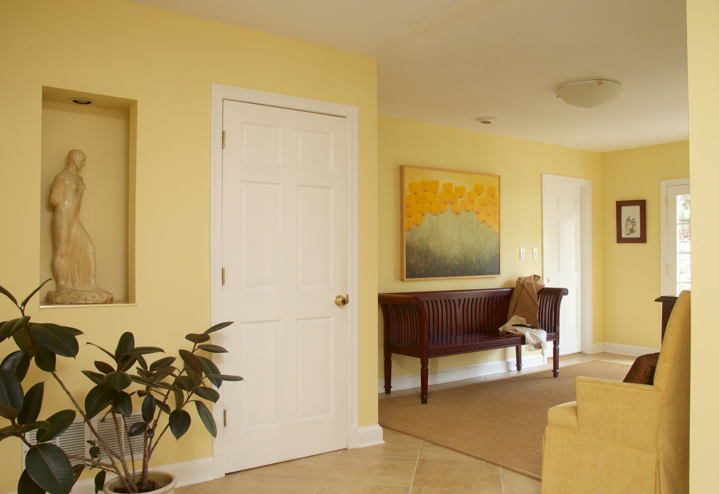 House interior designed by Charlottesville, Virginia architect, Liz Sloan.