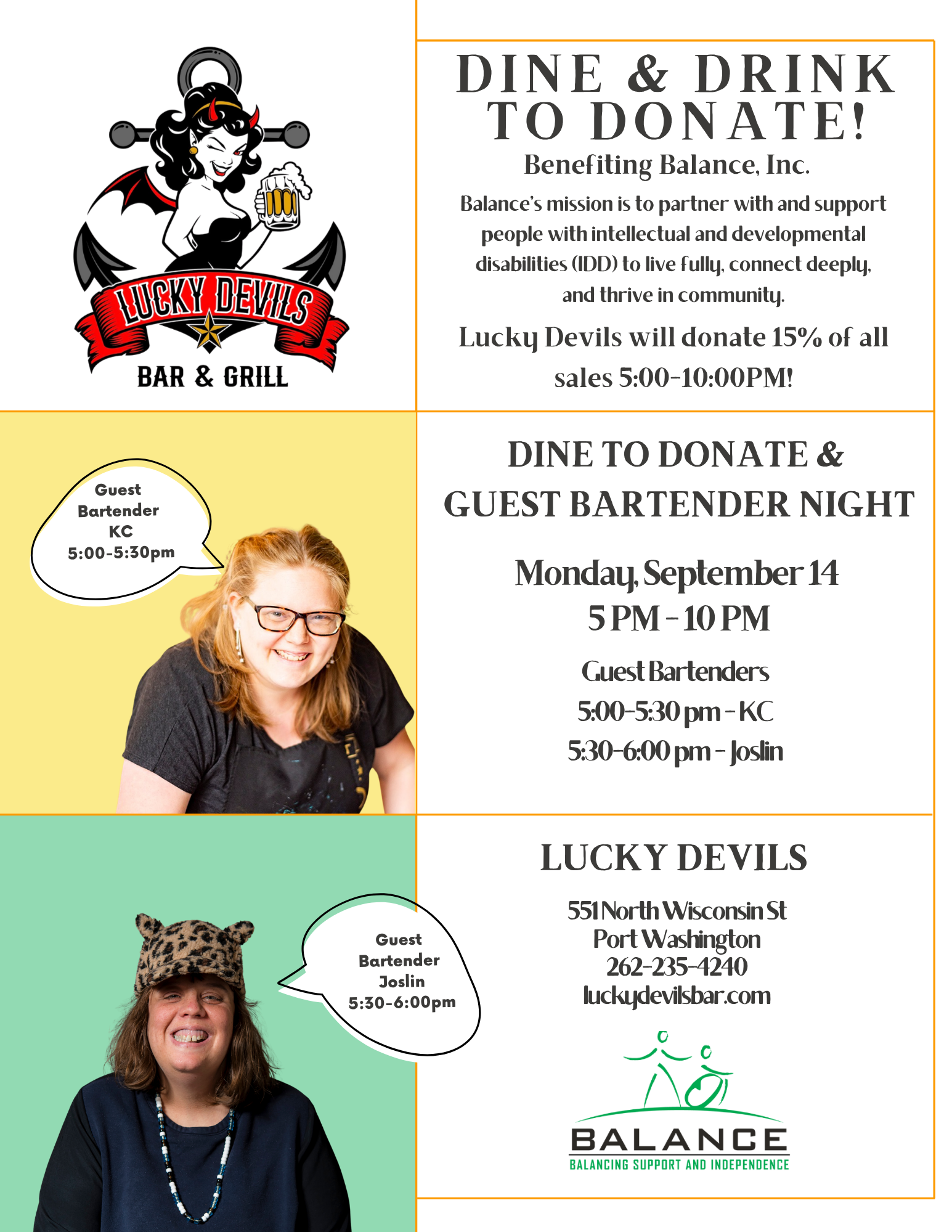 Dine and Drink to Donate at Lucky Devils