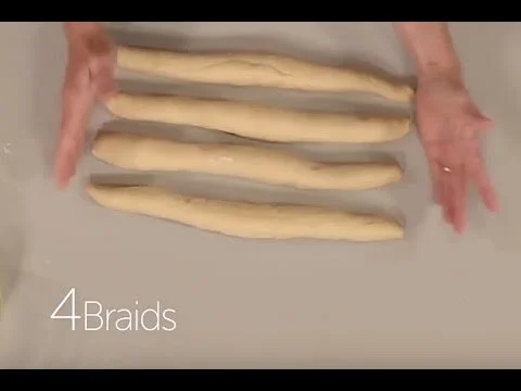 Shaping 4 Strand Challah Recipe