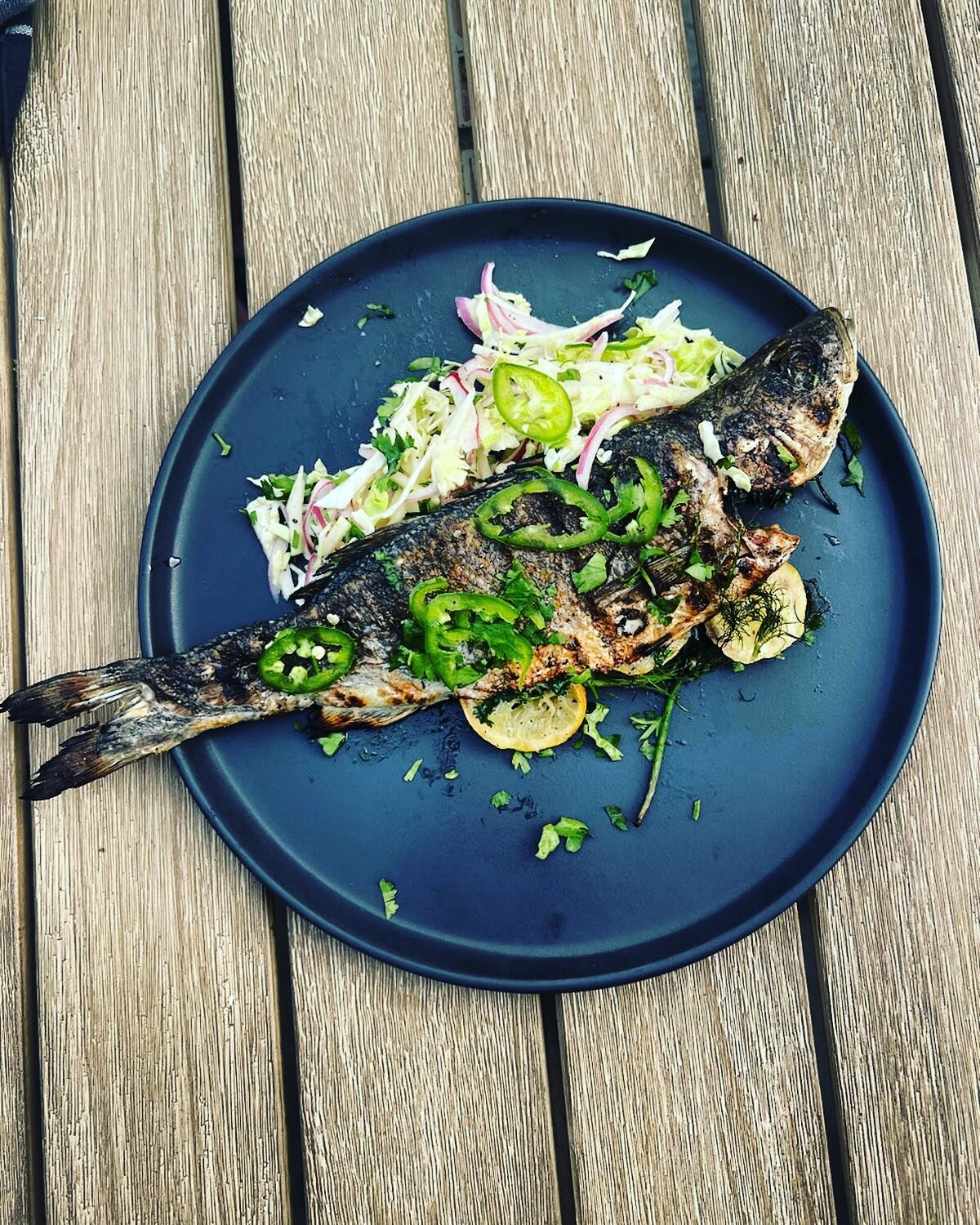 Met up with an old friend Kim a couple weeks ago for her first &ldquo;fish pickup&rdquo; and oh baby did she knock this one out of the park!  Whole grilled Branzino with fennel slaw. 

We are back in Chestnut Hill this Saturday morning at the @farmto