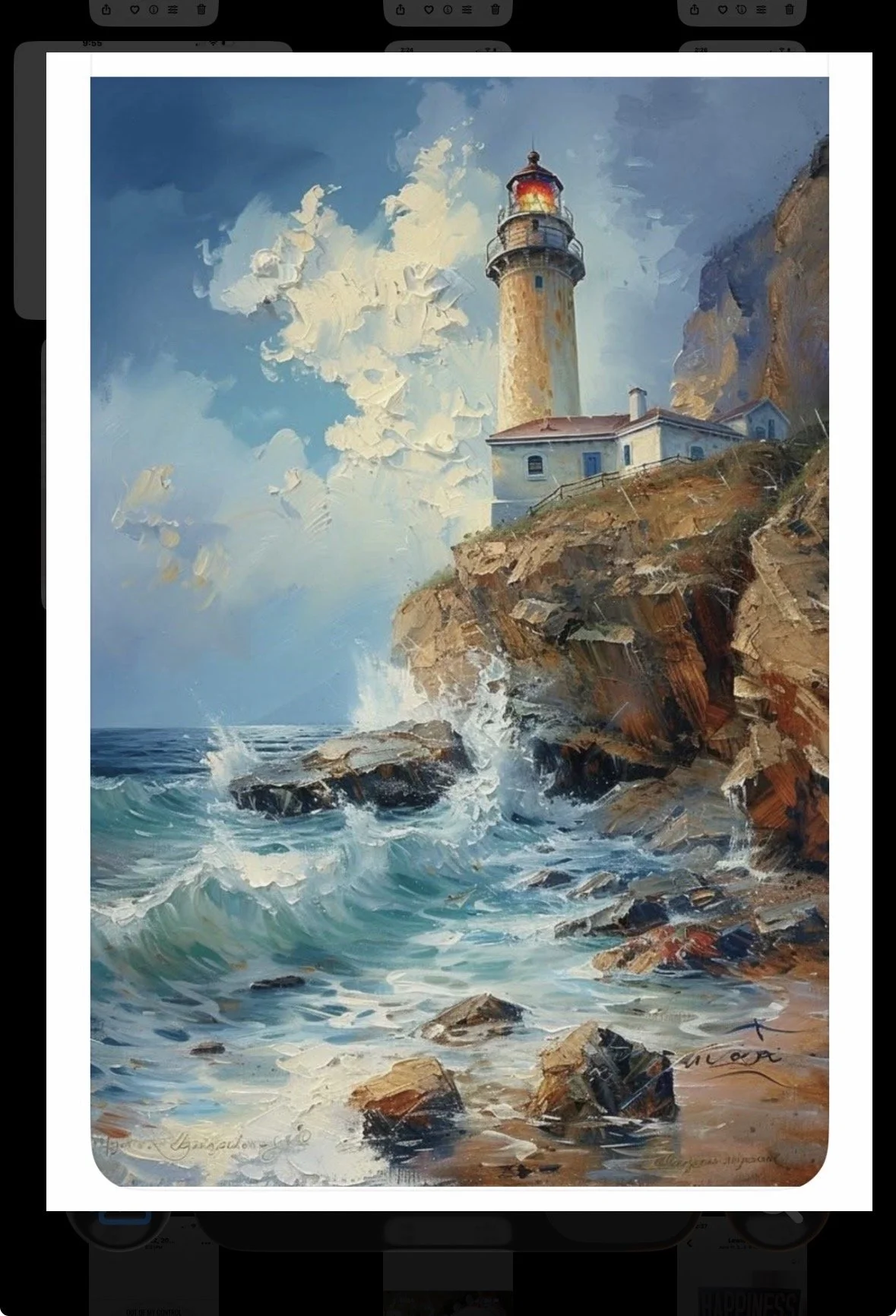Acrylic Lighthouse- (Sat. May 16th) 1-3:30 pm -($45-) ages 15-adult