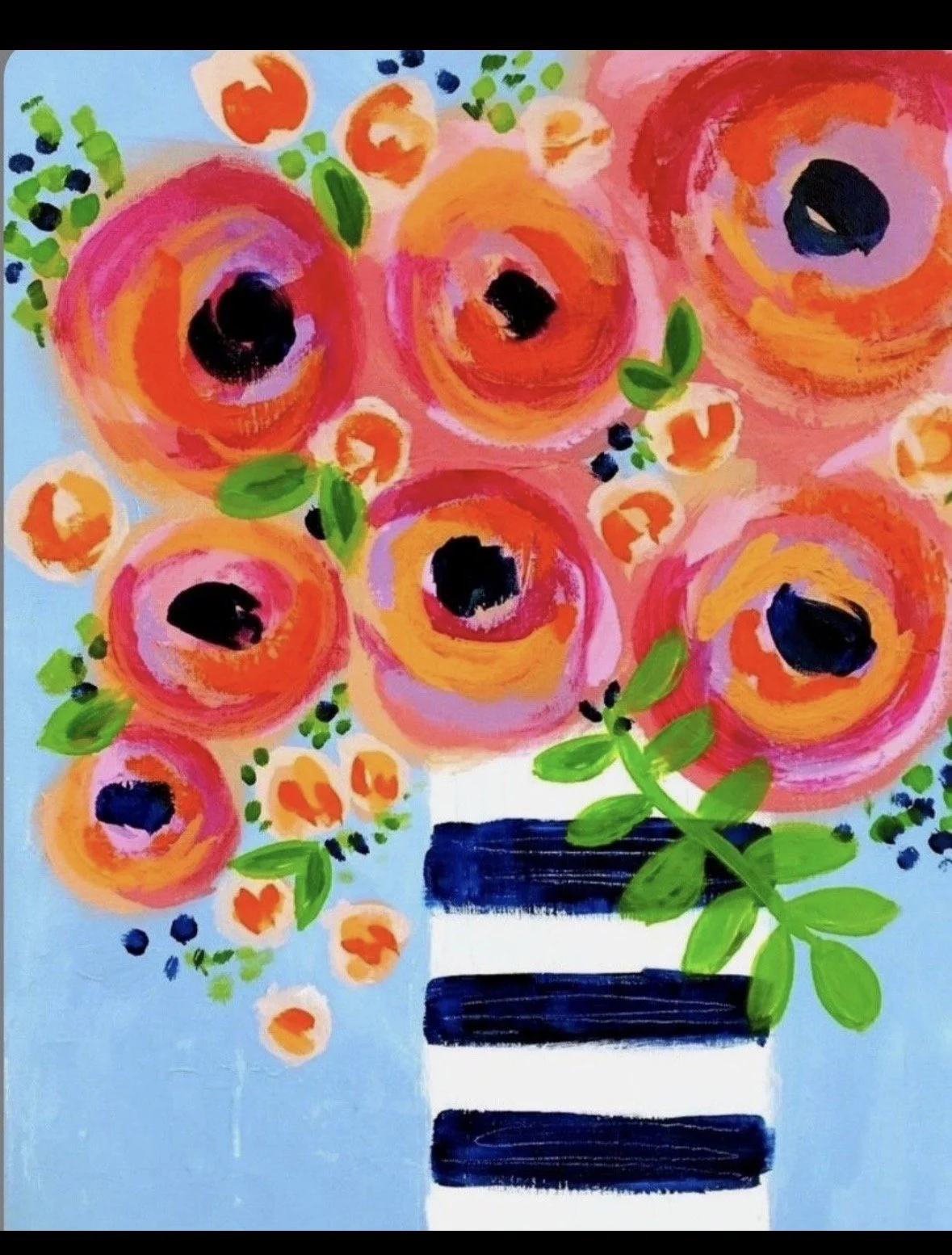 Fun Flowers! ( acrylic on canvas) Sat. Nov. 14 -(10-12pm) —$40-