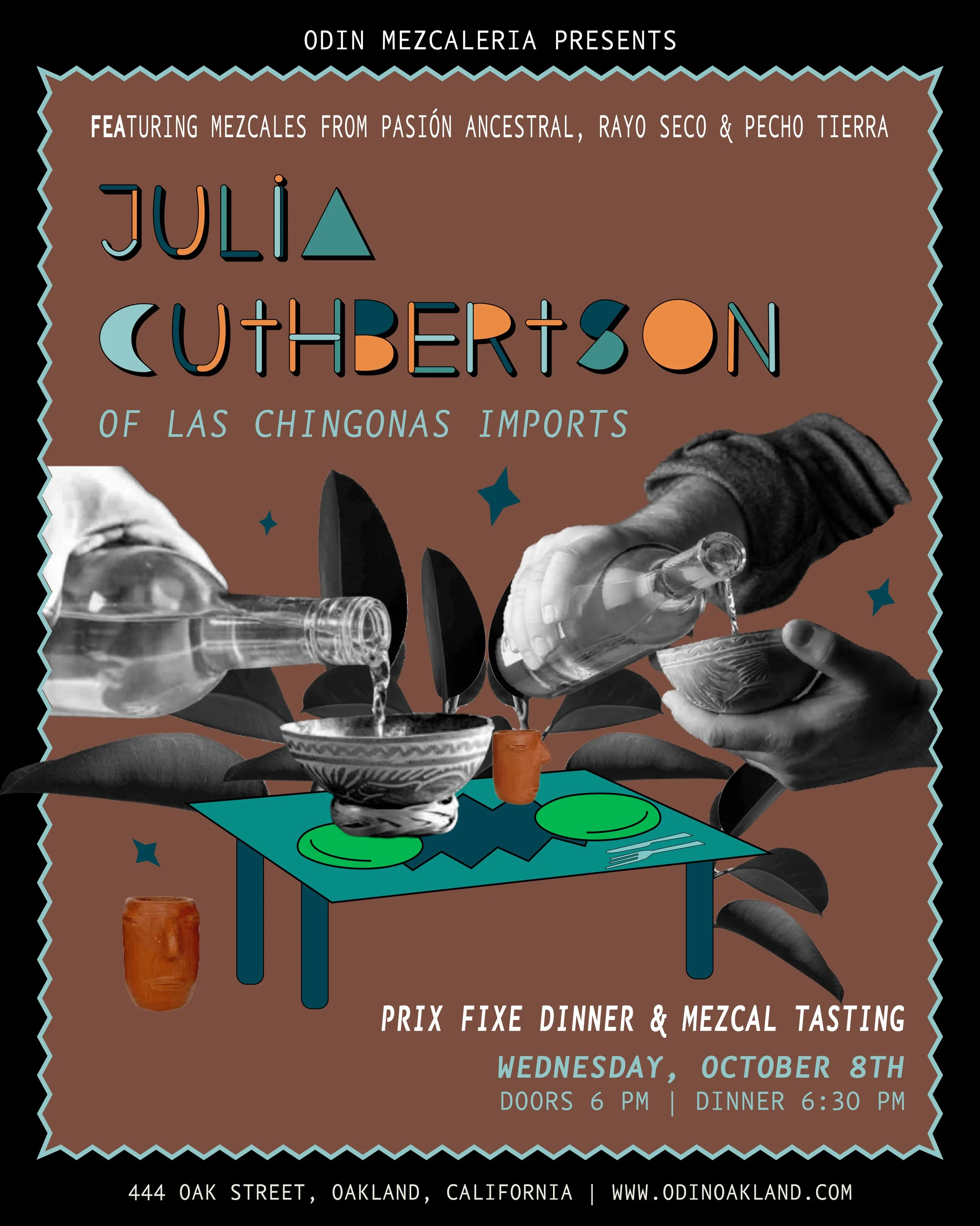 Las Chingonas: Prix Fixe Dinner & Mezcal Tasting. Hosted by Julia Cuthbertson