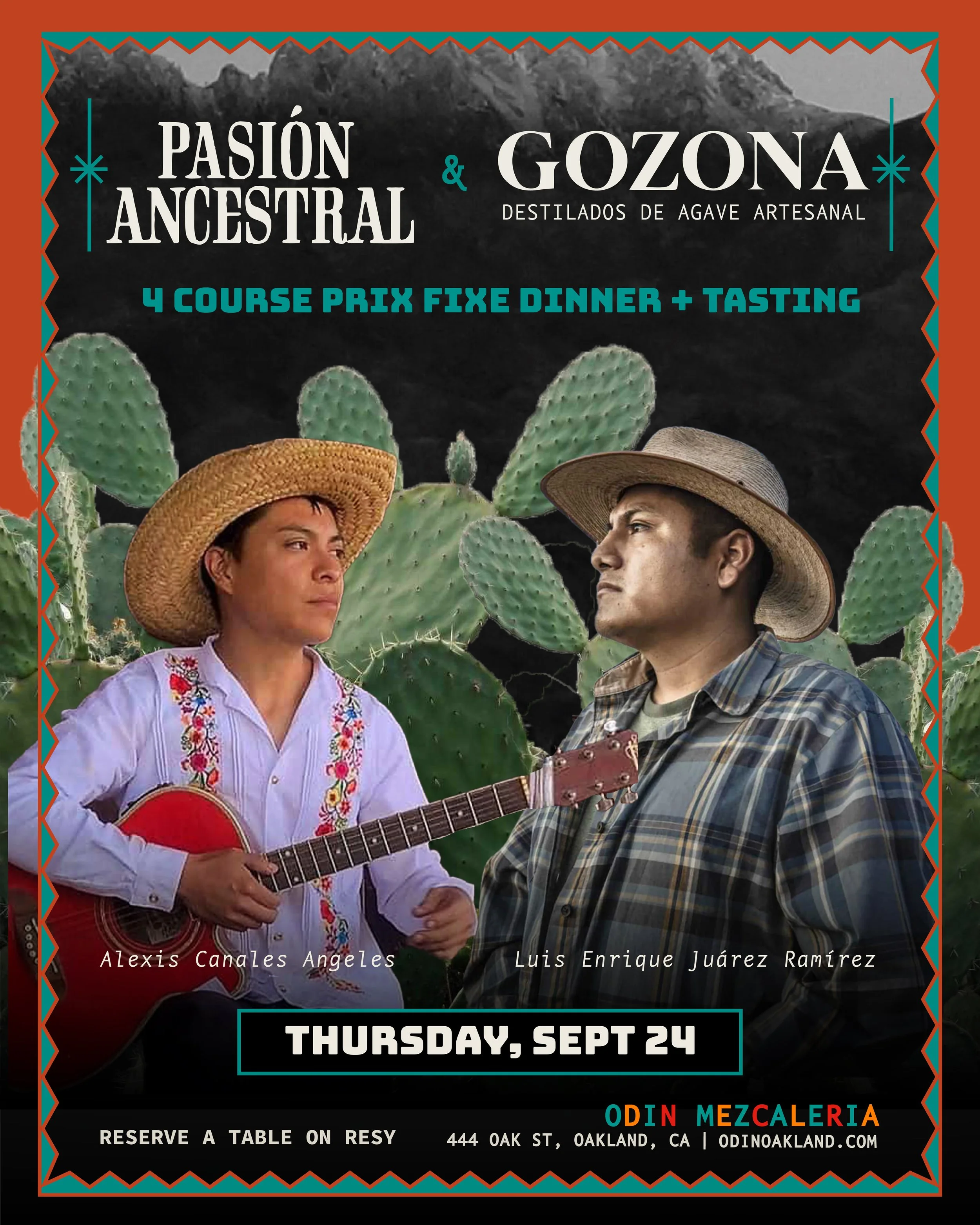 Pasion Ancestral + Gozona Prix Fixe Dinner and Mezcal Tasting