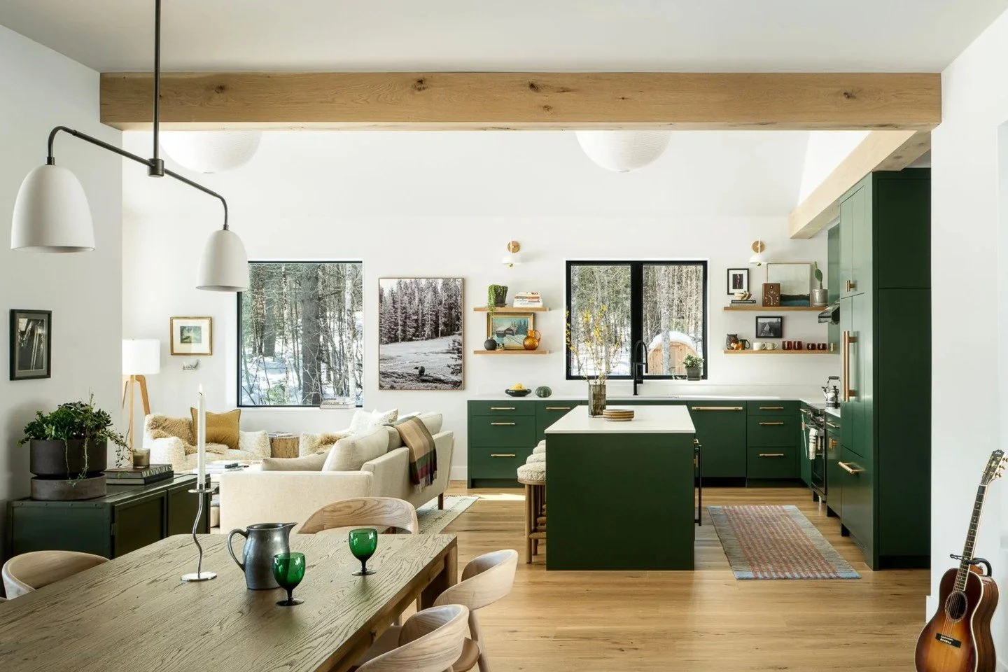 Swooning over this stunning kitchen designed for our net-zero ready residence located in Moretown. The exquisite custom cabinetry has been crafted by @sirakwoodworking.⁠
⁠
Architectural design: @eld.architecture⁠
Photos by: @ryanbentphoto 
⁠
#vermont