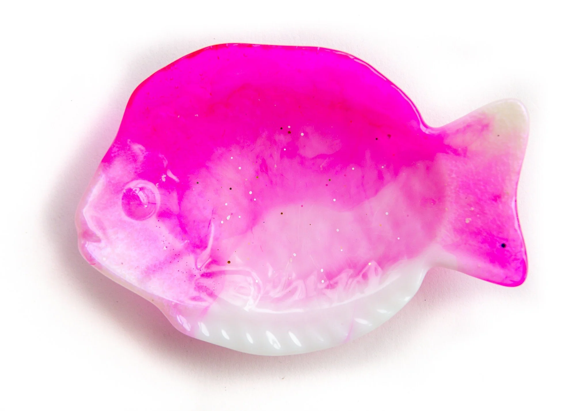 Pink Fish Dish - Small Ring Dish - Epoxy Resin