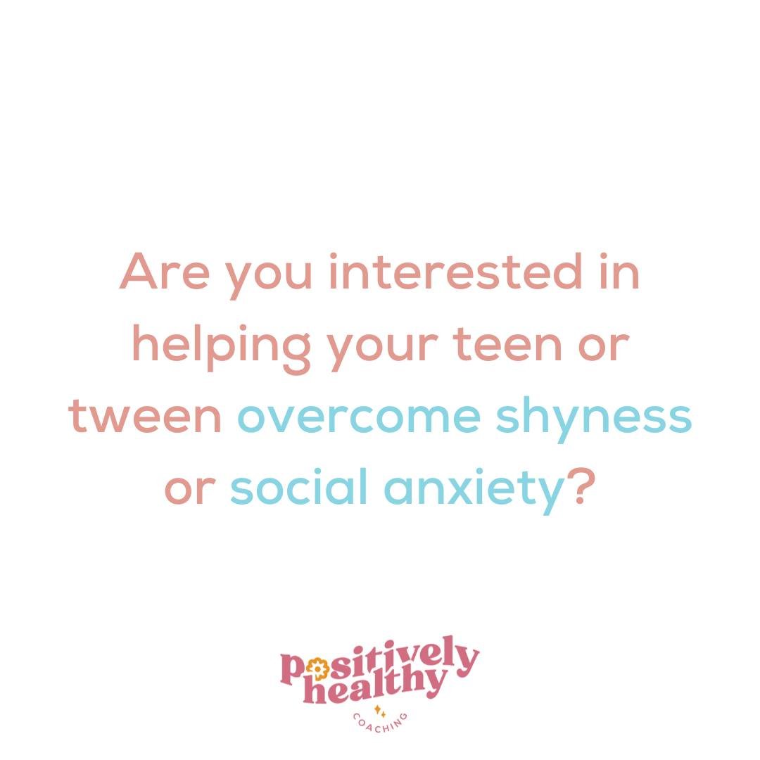 🌟 Exciting News from Positively Healthy Coaching! 🌟

🎉 Introducing Our Tween &amp; Teen Confidence Programs! 🎉

✅Does your teen or tween struggle with confidence?
✅Making friends?
✅Feeling noticed or included?

Look no further! Positively Healthy