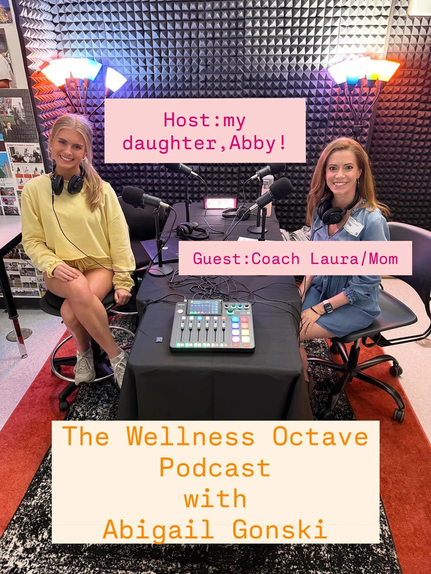 What a full-circle moment. 💛 Today, I was my daughter&rsquo;s first guest on her podcast, The Wellness Octave, produced through Lake Travis High School&rsquo;s Advanced Journalism III program.
Hearing her speak with such poise about mental health an