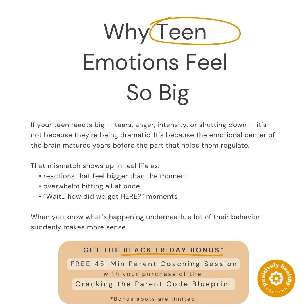 Once you realize your teen&rsquo;s reactions are coming from their brain&rsquo;s development and not from &ldquo;being dramatic,&rdquo; everything starts to feel different.
Big emotions aren&rsquo;t a character issue &mdash; they&rsquo;re biology.
An