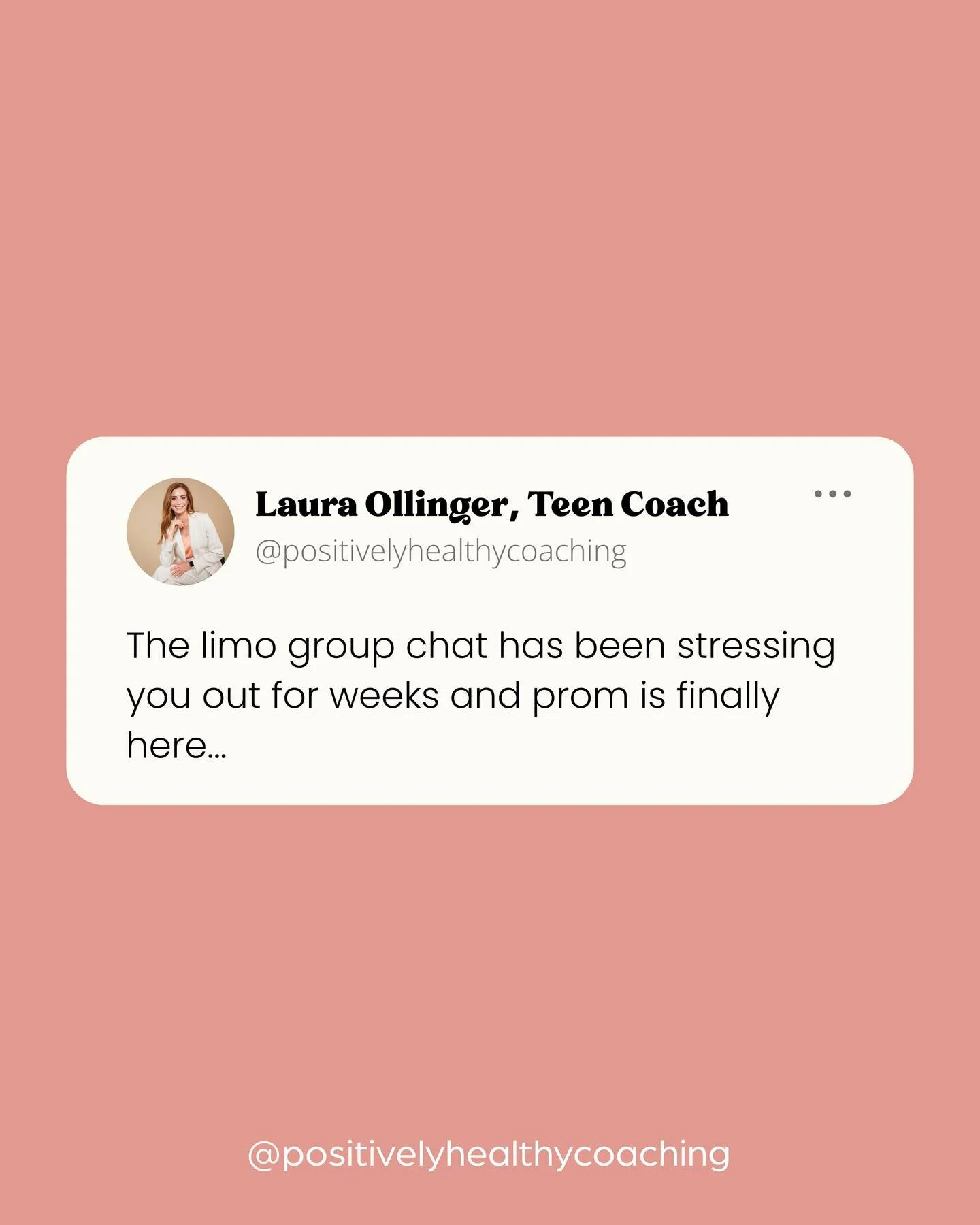 Dreading prom more than you're excited about it? 🙈 

The limo group chat, the outfit stress, the pressure for it to be the most magical night of your life...

No wonder this feels like a lot!

But here's what I need you to know: as a coach who works