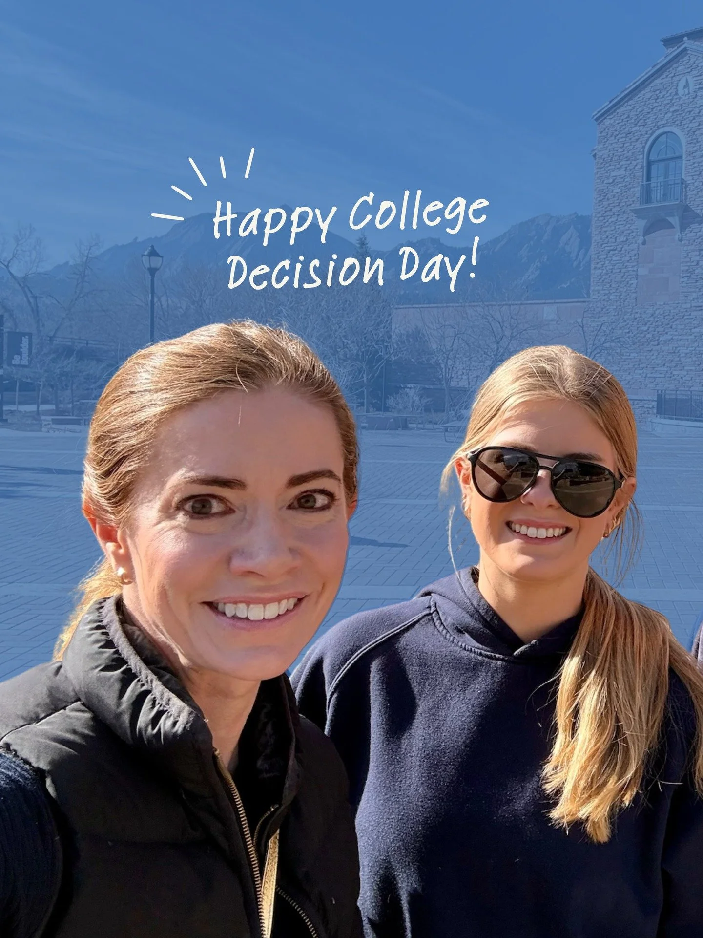 Happy College Decision Day! 🎓

This photo was taken on one of our college visits earlier this year. I remember standing on the CU-Boulder campus watching my daughter take it all in, trying to imagine herself there.

As a mom, my instinct was to help