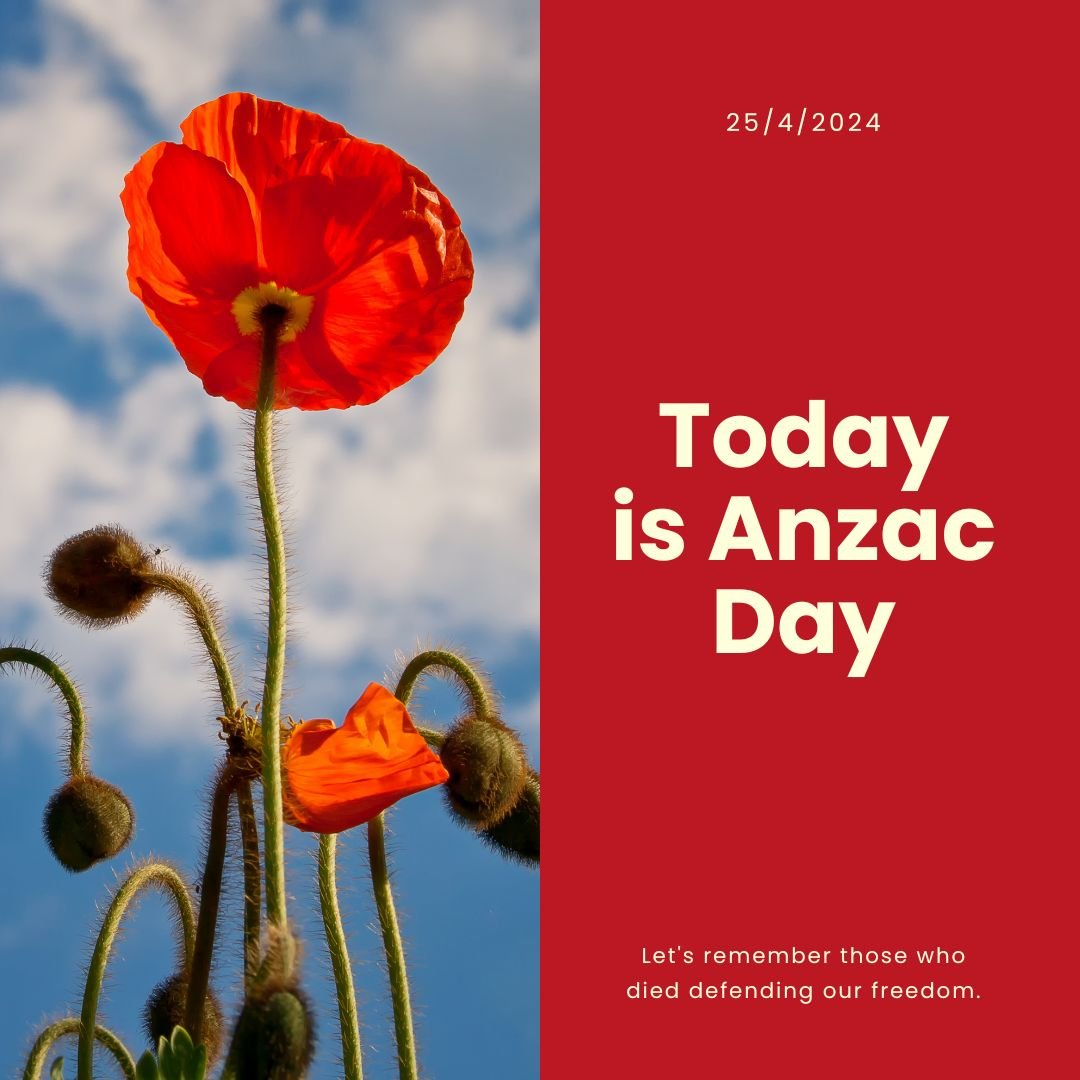 🌺 Today, we pause to remember the brave souls who sacrificed for our freedom. 🇦🇺 In honor of ANZAC Day, we're closed to pay our respects. We'll be back tomorrow, ready to serve you 🌿

Lest we forget. 

#ANZACDay #LestWeForget 🕊️