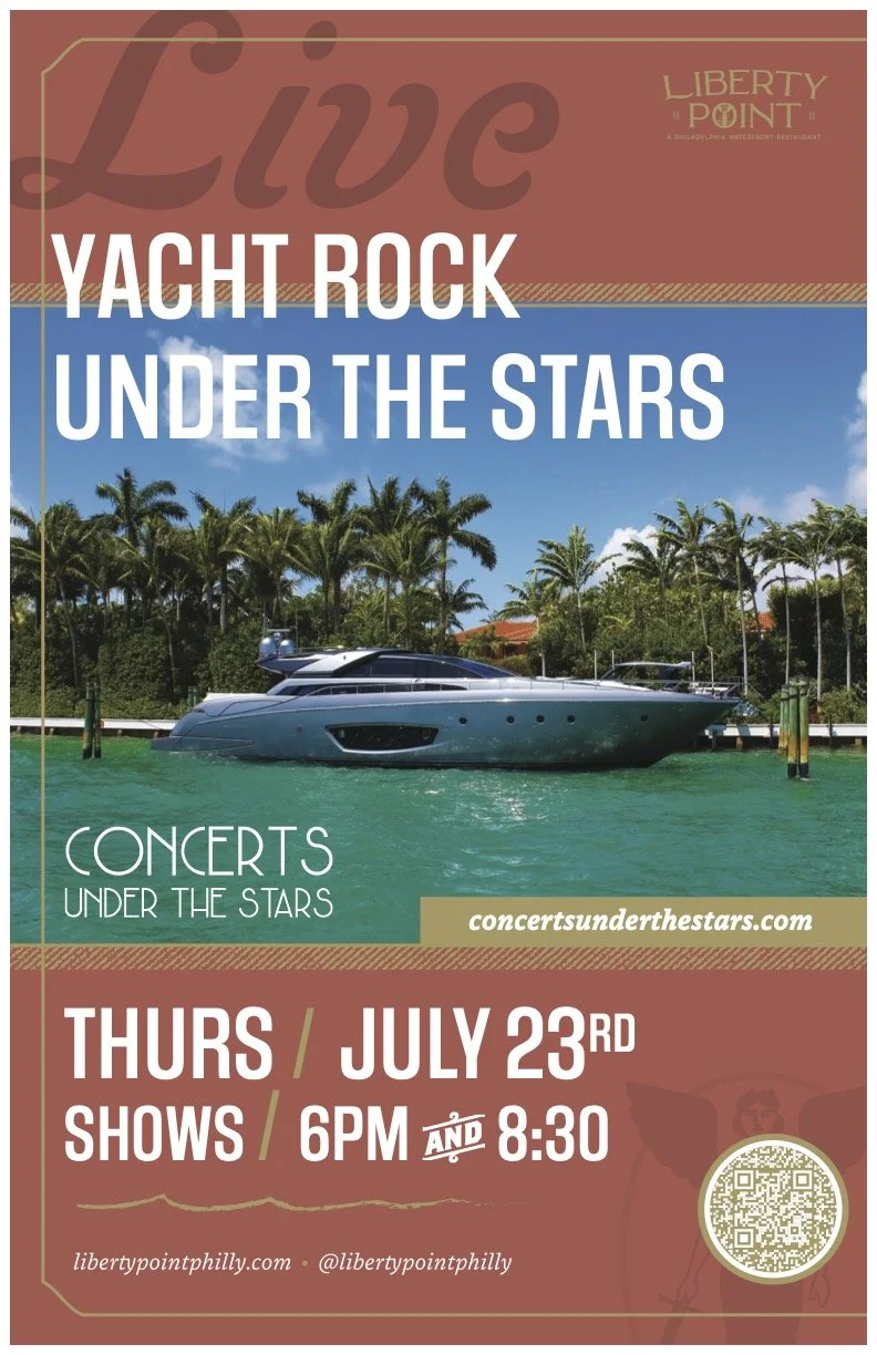 YACHT rock under the stars