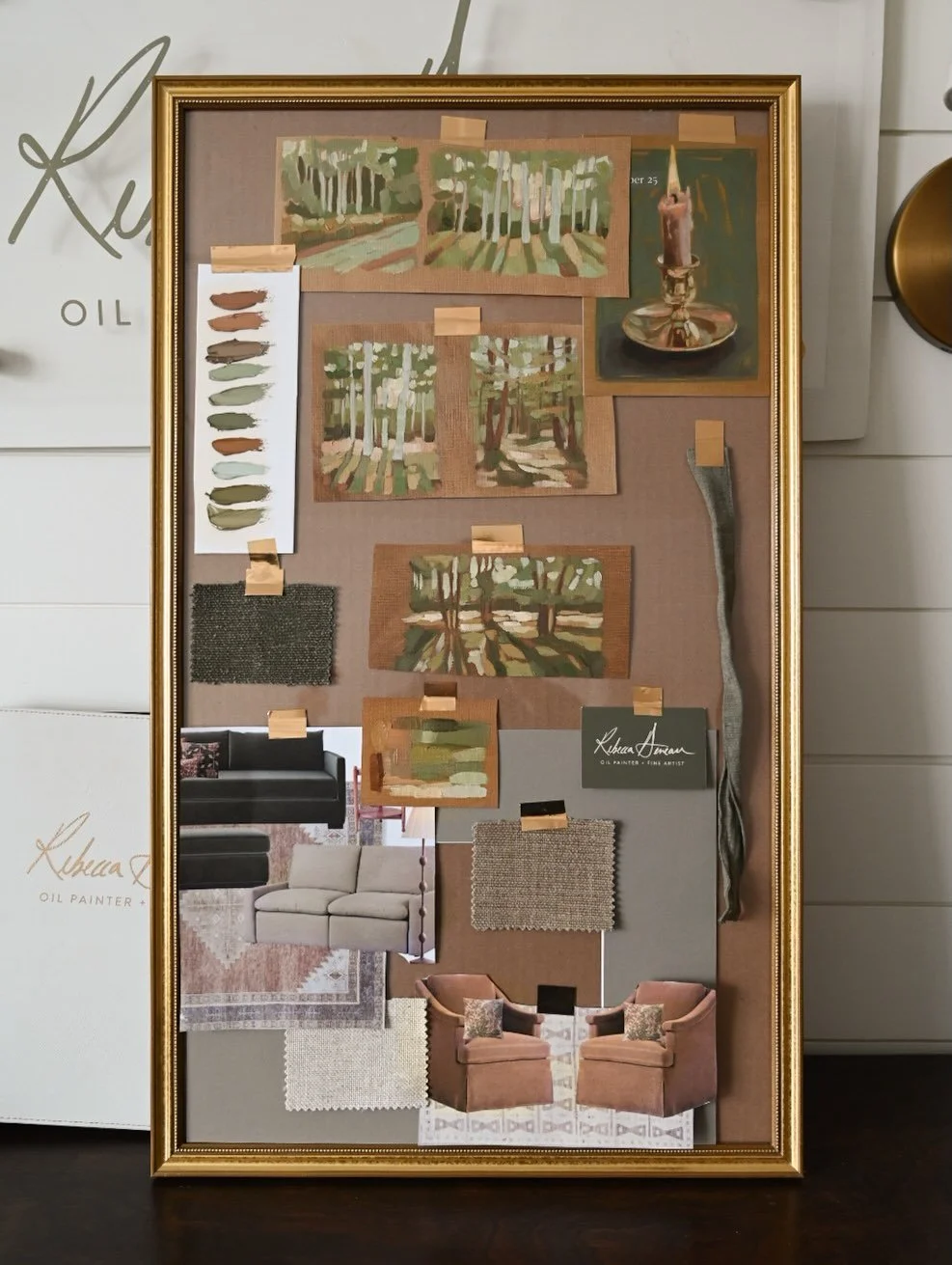 A new space is taking shape&mdash;so I&rsquo;m letting it guide my new collection. 
@taraleighdennis is redesigning our living room, with all the colors I love. 🙌🏻 Rich greens, layered, and full of warmth. Do you spot the green velvet couch?! 😃 I 