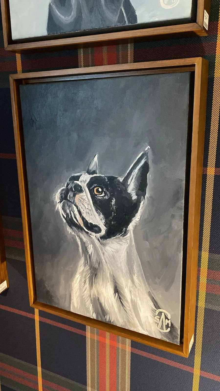 QUADRO BOSTON TERRIER  | R$ 1.725,00	